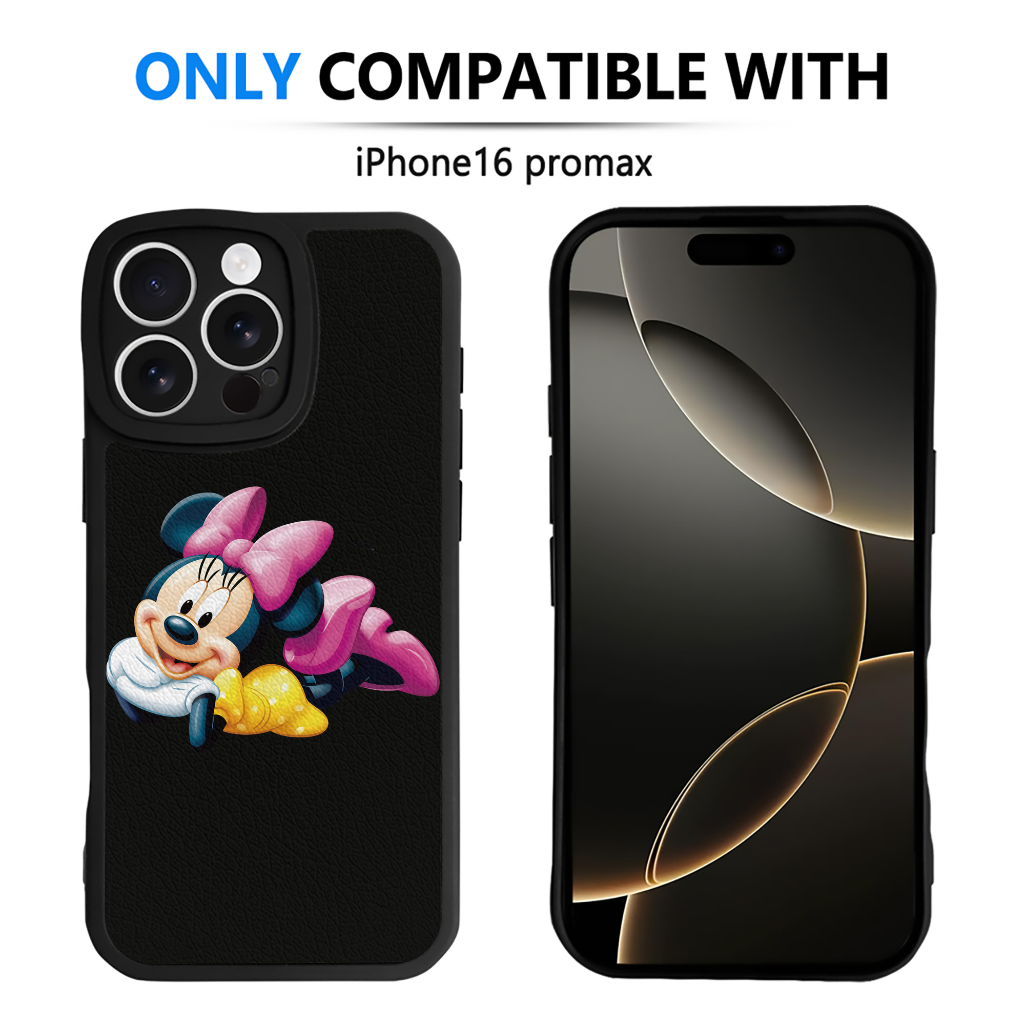 （画像用） ミッキーマウス Mickey Mouse 【iPhone 16シリーズ対応】シリコンスマホケース（レザー調） 材質：シリコン